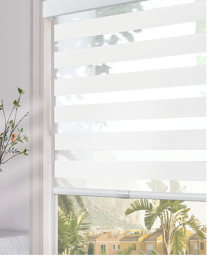 White Roller Shades 52x72in