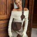 Crossbody Bags for Women, Large Vegan Leather Trendy Bum Bag