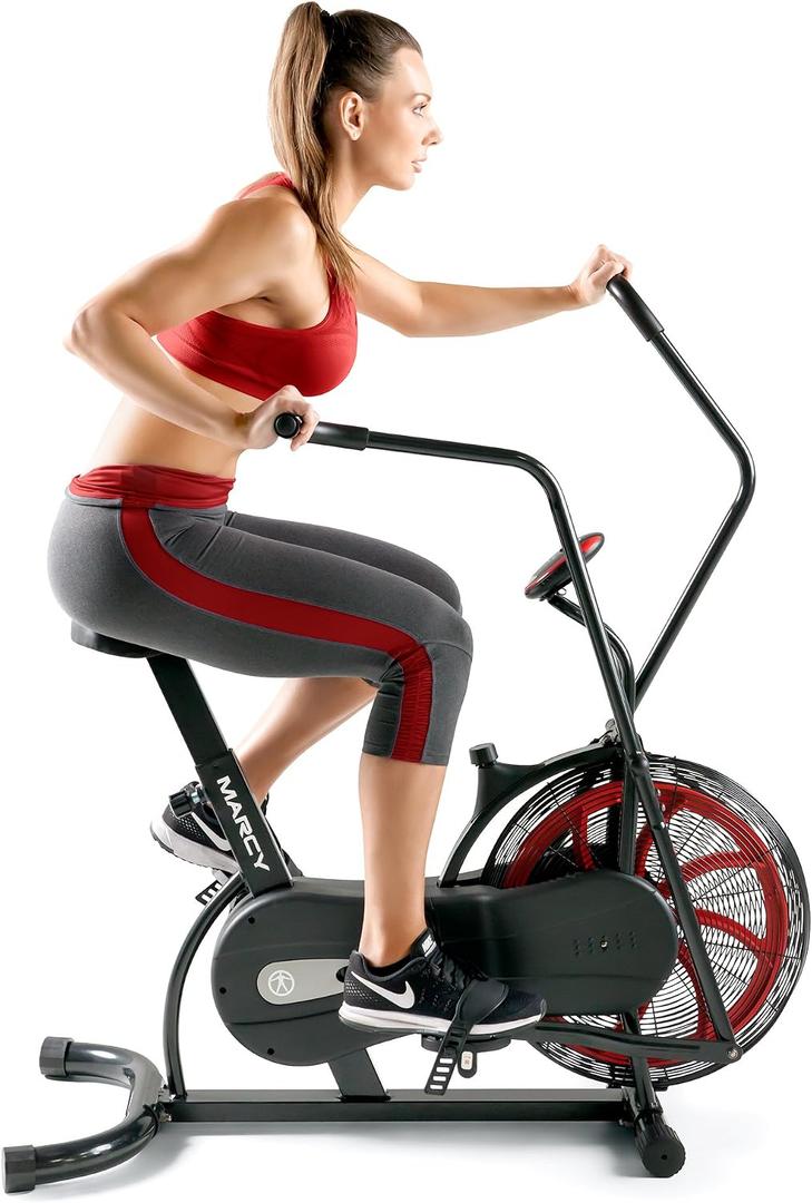 Marcy Air-Resistance Exercise Fan Bike With Dual Acction Handlebars