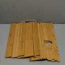 Thalomely 3 Tier Bamboo Spice Rack, Spice Rack Organizer, Seasoning Jars Rack Shelf Spice Organizer for Kitchen Counter or Wall Mounting, Spice Storage Holder with handles, Jars Not Included,Natural