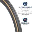 YUNSCM 2-PCS 27 inch Bike Tires 27x1 1/4 (32-630) Compatible with 27x1 1/4 27x1 1-4 Road Bike Bicycle Tires