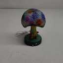 Painting Mushroom Table Lamp,7.9 Inch High Stain Plant Series Night Light, Bohemian Resin Mushroom Decoration Bedside Lamp Bedroom Living Room Home Office Decoration Gifts (20CM)