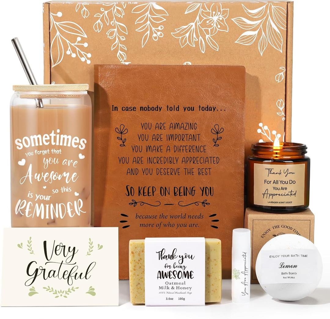 Thank You Gift for Women, Employee Apprecition Gifts for Coworkers, Teachers, Thank You Gift for Coworkers Employees Teacher Nurse Secretary Mentor Leader with You're Awesome Journal