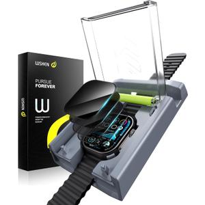 WSKEN 4 Pack Privacy Screen Protector for Apple Watch Ultra 3/Ultra 2/Ultra 49mm - [24 Anti-Spy][Zero Bubble] Top Durable 9H+ Tempered Glass with Auto-alignment Box for iwatch,Easy Install