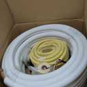 50ft Length Mini Split Line Set 1/4" 1/2" OD Copper Pipes Tubing and 3/8 White PE Thickened Insulated with Flared Nuts for Mini Split Air Conditioner HVAC or Heat Pump for 9000BTU (1/4+1/2 with wires)