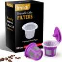 Irmidi 300 Count Disposable Paper Filter with 2 Pack Reusable K Cups Coffee Pods,Compatible with Keurig 2.0 and 1.0 Coffee Maker