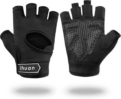 Ihuan New Breathable Workout Gloves For Women & Men - No More Sweaty & Full Palm Protection Gym Exercise, Fitness, Weightlifting