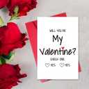 4 x Will You Be My Valentine Card, Funny Valentines Day Card Gift for Men Women Him Her, Check One, Happy Valentines Day Gift Idea (Will You) (#24)