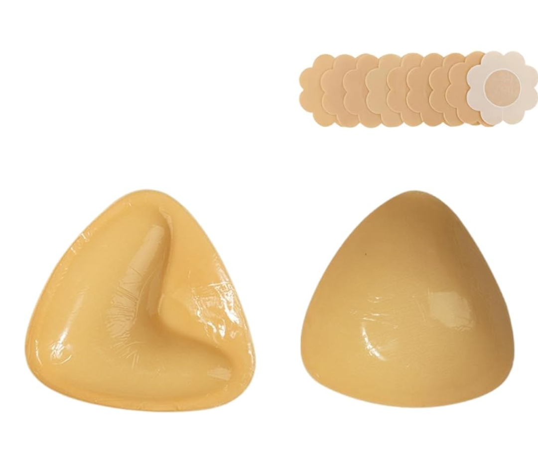 Ultra Push up Sticky Bra Pads Inserts - Reusable for Bikini Sports Bra - Double Sided Adhesive Bra Inserts M