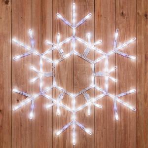 Kringle Traditions 36 LED Folding Twinkle Snowflake Christmas Decoration, Cool White Lights