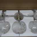 Gold Vanity Light, 3 Light Bathroom Light Fixtures, Modern Bathroom Vanity Lights Fixtures Over Mirror with Clear Glass Globe Shade, Gold Wall Sconces for for Mirror Bathroom Hallway (E26 Base)