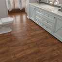 Yenhome 6"X36" Vinyl Kitchen Floor Tiles Peel and Stick Waterproof Temporary Bathroom Flooring Peel and Stick Floor Tile Brown Wood Self Adhesive Scratch-Resistant Vinyl Flooring (35plank, 52.5sq.Ft)