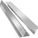 Stove Counter Gap Covers(2PCS), Stainless Steel Gap Cover, Cooktop Trim Kit, Kitchen Stove Gap Guards, Oven Gap Filler, Heat Resistant & Effectively Protect Stove Gap Filler(13.7"-25.7" Silver)