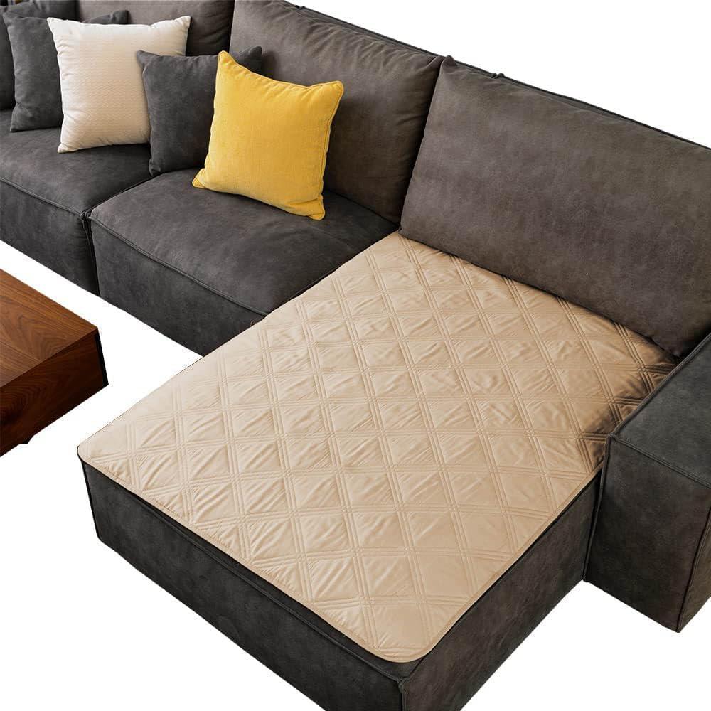 Ameritex Waterproof Dog Bed Cover Pet Blanket with Anti-Slip Back for Furniture Bed Couch Sofa (40x50 Inch (Pack of 1), Beige) 