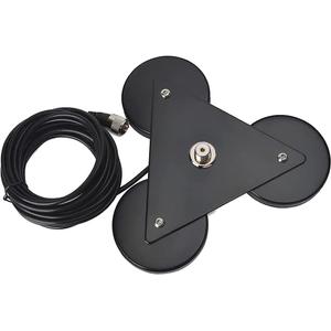 HYS Heavy Duty Mobile Car/Truck SO-239 8.8inch Triangle Magnet Mount Base W/5M(16.4ft) RG58 Coaxial Cable PL-259 Plug