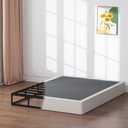 SHLAND Box Springs King Size 9 Inch High Profile Box Spring Strong Metal Frame Mattress Foundation with Fabric Cover, Easy Assembly