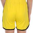 GORLYA 2 Pack Girl's Active Wear Play up Workout Gym Athletic Sport Running Casual Dolphin Shorts (Yellow)