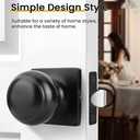 goldenwarm Matte Black Passage Door Knob - Stylish Interior Closet Door Handle for Hallway & Closet Doors, Adjustable Latch, Easy Installation, 5 Pack