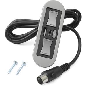 YUXIVCNE HX90HU2 Controller with USB Type A and C Port 5 Function Key 5 Pin Replacement for Emomo Lift Chair Remote Parts Hand Control Model