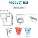 2026 Upgraded Extended KitchenAid Flour Funnel Attachment for Stand Mixer, Add While Mixing Without Stopping, No Flour Explosion, Platinum-Cured Food-Grade Silicone, Foldable, Dishwasher Safe(White)