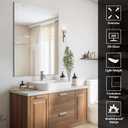 CILIBER Frameless Mirror, 30x48 Rectangle Bathroom Mirrors for Wall, Large Frameless Vanity Mirror Over Sink with Polished Edge, 3mm Tempered Glass, Hangs Horizontally or Vertically