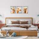 Apicoture Funny Farm Animal Horse Canvas Wall Art Whimsical Horse Decor for Home Vibrant Horse Pictures Wall Decor 12"x16"x3