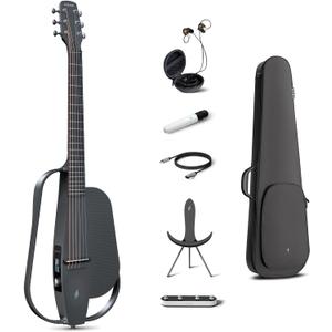 Enya NEXG 2 Acoustic-Electric Guitar Carbon Fiber Travel Smart Audio Guitar with 50W Wireless Speaker, Wireless Microphone, Hi-Fi Monitor Earphones, Footswitch, Charging Stand, and Gigbag