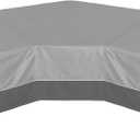 Easy-Going Outdoor V-Shaped Sectional Sofa Cover 118"X118" UV Resistant Patio Sectional Couch Cover Waterproof Lawn Patio Furniture Cover, Gray/Dark Gray