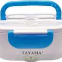 TAYAMA Electric Lunch Box in White Light Blue,Small,EHB-01