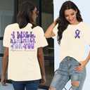 MOUSYA Childhood Cancer Awareness T Shirt Gold Ribbon Pediatric Cancer Shirts Gift T-Shirt (L)