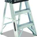 Louisville Ladder 2-Foot Aluminum Step Stool Industrial, 300-Pound Load Capacity, Type IA, AS3002 (2 feet)