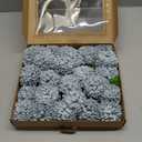 Ling's moment Dusty Blue Dahlia Foam Artificial Flowers Real Touch Faux Fake Flower for Home Decor Graduation Baby Shower Decorations Outdoors Party Favors Wedding Centerpieces Arrangements 25pcs