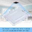 CroBlissful 1 Pcs 24" x 24" Ceiling Vent Deflector 4-Way Air Vent Deflector Commercial Air Diverter for 2'x2' Drop Ceiling Grid No Tools Required Redirector for Offices, Classrooms, and Spaces