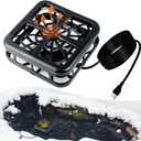 1000 Watt Pond Heater, Floating Pond Heaters for Outdoor Ponds with Fish, Water Trough Stock Tank Heater Deicer, Automatic Thermostatic Control with LED Indicator, 11.8 Ft Cord, Black (1000W)