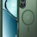 TOCOL for Phone 17 Case, Full Camera Protection, Builtin Magnetic Ring, Compatible with Magsafe Charger, Drop Protection, Translucent Matte Phone Case for Phone 17 6.3 inch (Alpine Green)