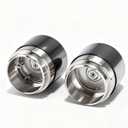 Yosoo Health Gear 2 Pcs Trailer Bearing, 1.781 Inches Diameter Stainless Steel Boat Wheel Center Dust Cover Hub Protector with Protective Bras Rubber Caps Covers Replacement for Partner Bra