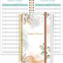 Budget Planner - A6 Expense Budget Tracker, Budget Book for Ledger Book, Money Organizer for Wallet, 3.75" x 6.75", Rose Leaf