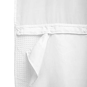 Barossa Design Fabric Snap-in Shower Curtain Liner Replacement, Removable & Washable, Hotel Style, 70x54, White