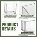 6 Pcs Square Glass Vase 5" x 5" x 5", Clear Bulk Cube Vases for Centerpieces, Floating Candle Holders with Thickened Base for Wedding, Birthday, Office & Home Decor