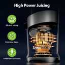 Cold Press Juicer, Aeitto Juicer Machines For Whole Fruits, Large Feed Chute, Juice Extractor