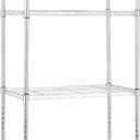 6 x Amazon Basics 4-Shelf Adjustable Storage Shelving Unit for Garage, Steel Wire Rack, 200 Pound Loading Capacity per Shelf, 13.4"D x 23.2"W x 48"H, Chrome