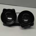 Luck Dawn Double Elevated Cat Bowls with Raised Stand, 15 Tilted cat Bowl Design Neck Guard Stand Raised Pet Food Water Feeder Bowl for Cats or Small Dogs