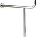 WAZZJ Handicap Grab Bars Toilet Rail Bathroom Support for Elderly Bariatric Disabled Stainless Steel Commode Medical Accessories Safety Hand Railing Guard Frame Shower Assist Aid Handrails Hand Grips