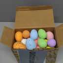 JOYIN 32Pcs Easter Foam Eggs, Pastel Speckled Assorted Easter Eggs for Indoor Table Centerpiece Decoration, Party Favor, Bowl Fillers Wreath Garland