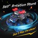 AUUGUU Remote Control Car, 2.4GHz Monster Trucks Toys with Light Spray, Birthday Gift for Kids 3 4 5 6 7 8, All Terrain RC Cars, Toddler Toys for Boys Girls 3+ Year Old (Bull)