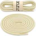 DELELE Round Shoelaces for Athletic Boot: Hiking Shoe Laces for Men&Women 2 Pair (31 inch (80CM), 07 Beige)