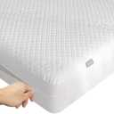 Full Size Bamboo Rayon Mattress Protector with Zipper - 100% Waterproof Zippered Mattress Cover - Soft & Cooling Noiseless Bed Mattress Covers - Top Removable Mattress Encasement 10-12" Deep