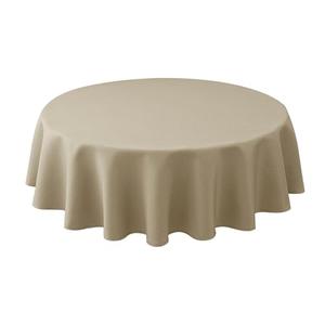 Biscaynebay Textured Fabric Round Tablecloths 70", Natural Water Resistant Table Cloth Circle Folding Table Covers for Dining, Kitchen, Wedding, Parties etc. Machine Washable