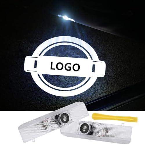 Canpo No Fade Car Door Lights Logo Compatible with Nissan, LED Welcome Lights Accessories for Altima Maxima Armada Titan Quest Pathfinder Terra (NS2-2pcs)