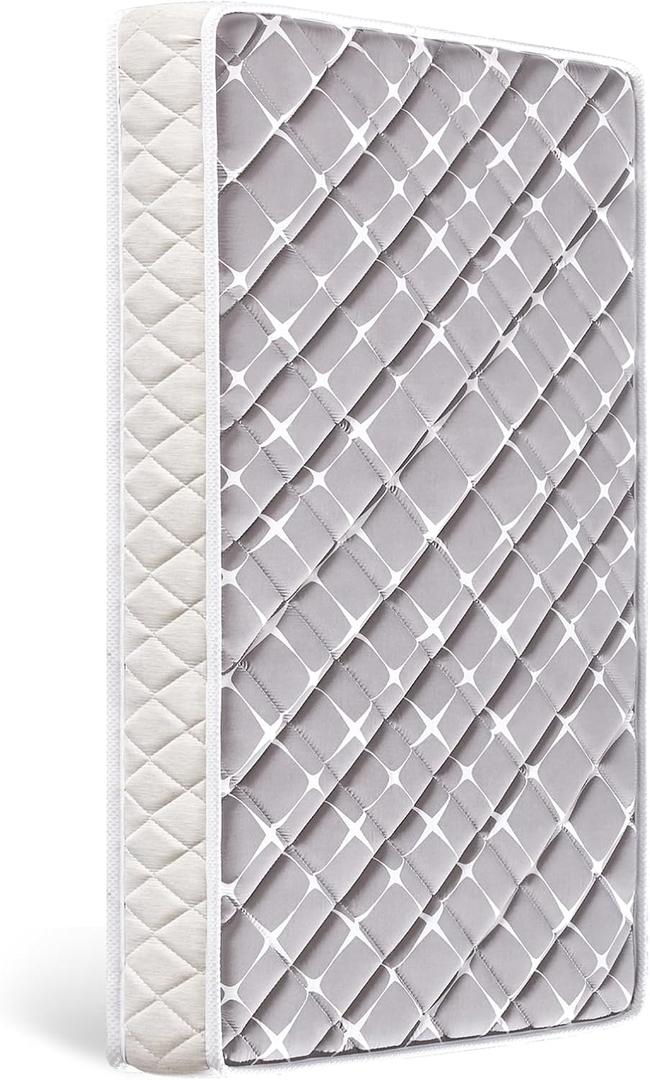 Premium Hypoallergenic Baby Crib Mattress and Toddler Mattress - 52" x 27.6" x 5" - Breathable - Firm Soft - Fits Standard Cribs and Toddler Beds (B-noble Grey)